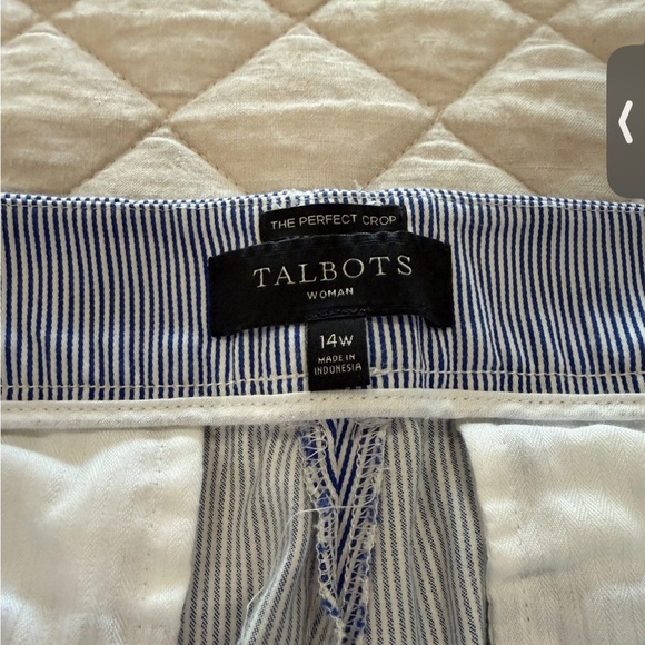 3 Pairs Talbots Summer Pants Perfect Crop Relaxed Chino Gingham Red Blue Size 14 - Picture 3 of 11